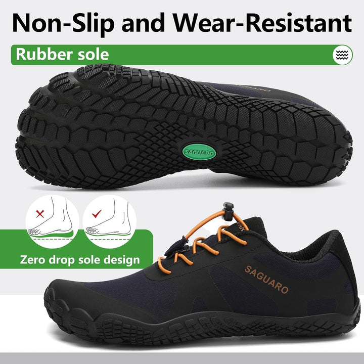 SAGUARO Unisex Barfussschuhe Damen Minimalistische Fitnessschuhe Herren Outdoor Wanderschuhe Trailla