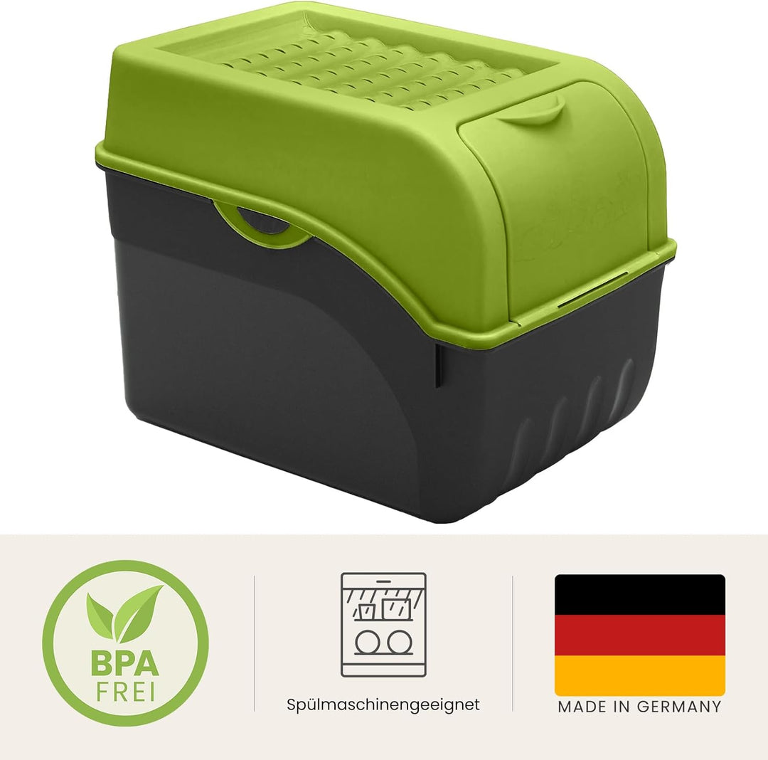 ARTECSIS® 2x Kartoffel Aufbewahrungsbox mit Deckel für 6 kg Kartoffeln (grün) - Vorratsbehälter & Vo
