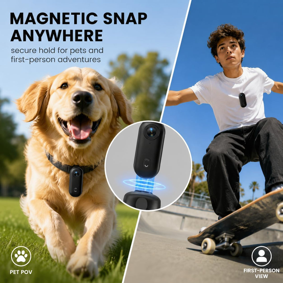 Winnes Mini Action Cam 1080P WiFi Mini Daumenkamera 120° Weitwinkel Objektiv,Thumb Sports Camera IP6