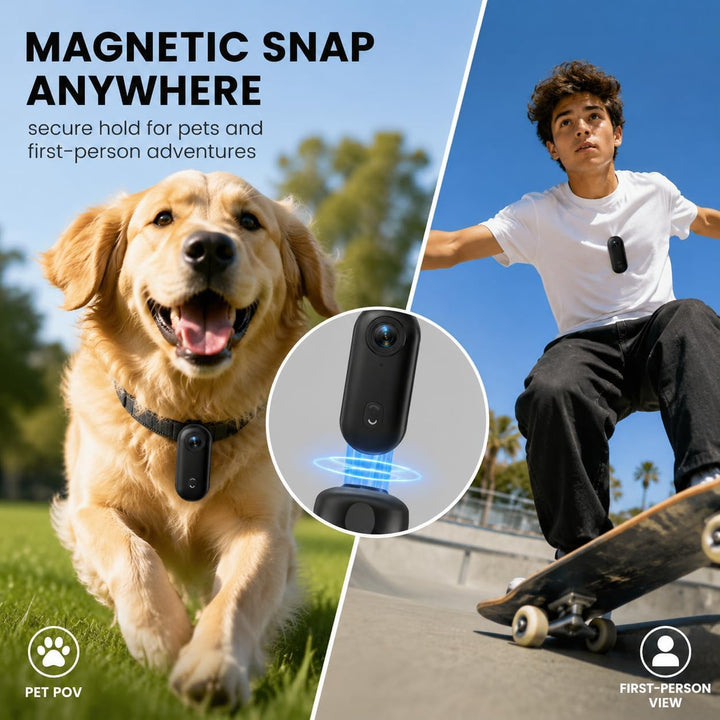 Winnes Mini Action Cam 1080P WiFi Mini Daumenkamera 120° Weitwinkel Objektiv,Thumb Sports Camera IP6