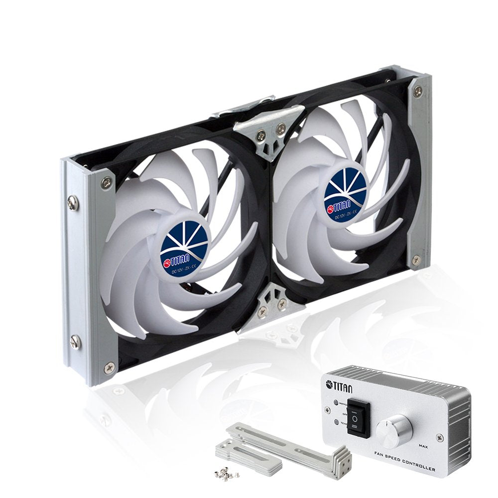 TITAN 35 131 Kühlschrank-doppellüfter, Multi-Colored, 92 mm, 92 mm