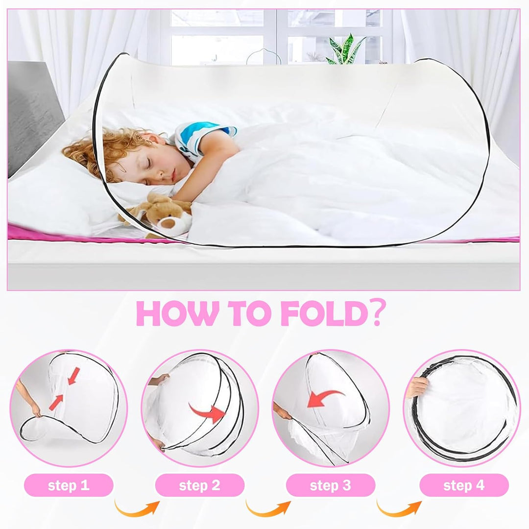 Moskitonetz, Faltbar Moskitonetz Pop-up 200 x 100 x 70 cm, Fliegennetz Bett Geeignet für Campingunte
