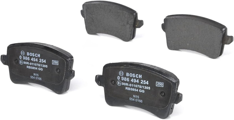 Bosch BP1126 Bremsbeläge - Hinterachse - ECE-R90 Zertifizierung - vier Bremsbeläge pro Set