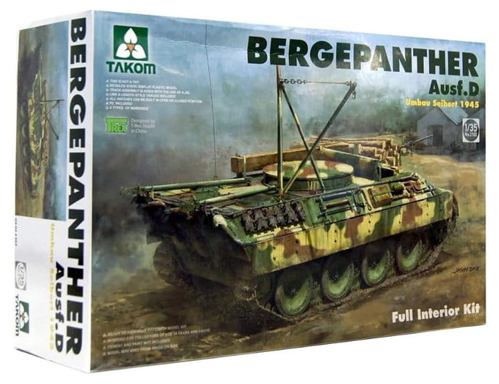 TAKOM TKO2102 Model 2102: 1/35 Bergepanther AUSF.D Umbau Seibert 1945 Production w/Full Interior Kit