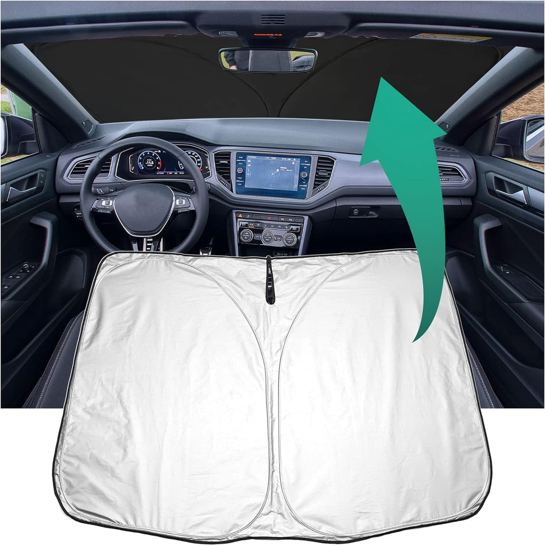 YEE PIN T-ROC Sonnenschirm Auto kompatibel mit V W T-ROC 2018-2022 2023，Faltbare Auto Sonnenschutz T