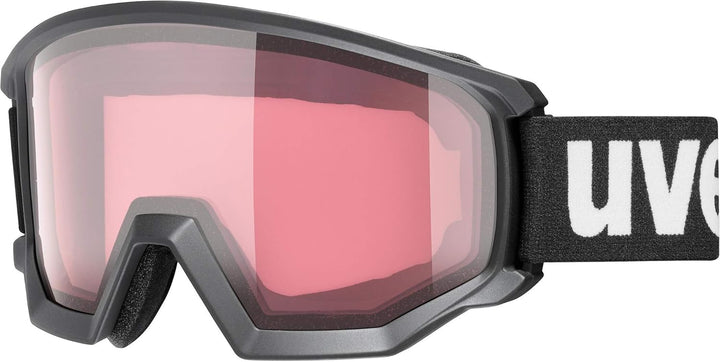 Uvex Unisex Athletic V Skibrille (1er Pack) Einheitsgrösse black mat/pink-clear, Einheitsgrösse blac
