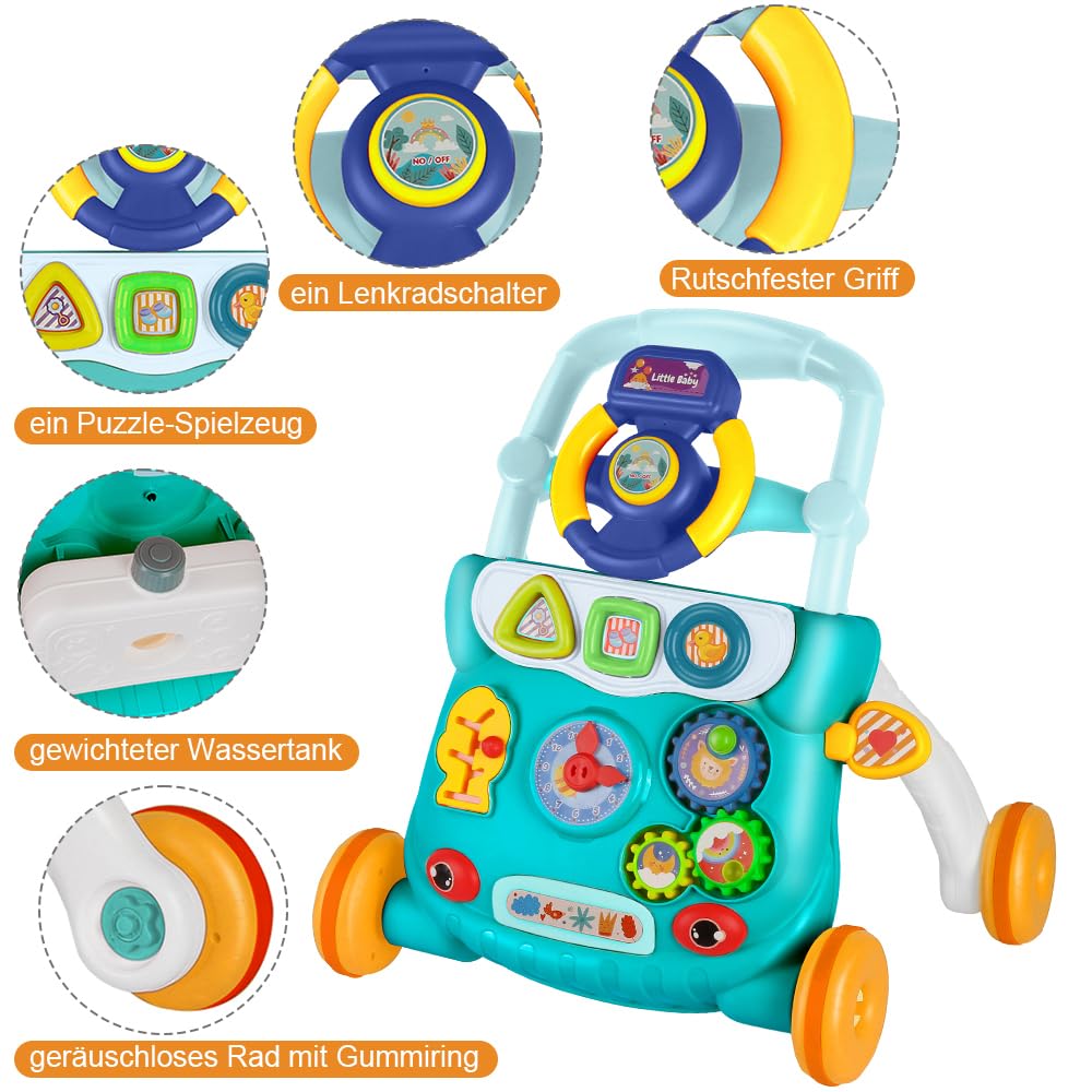 Lauflernhilfe für Babys, Kinderwagen, Frühlernzentrum für Babys, multifunktionales Lernspielzeug für