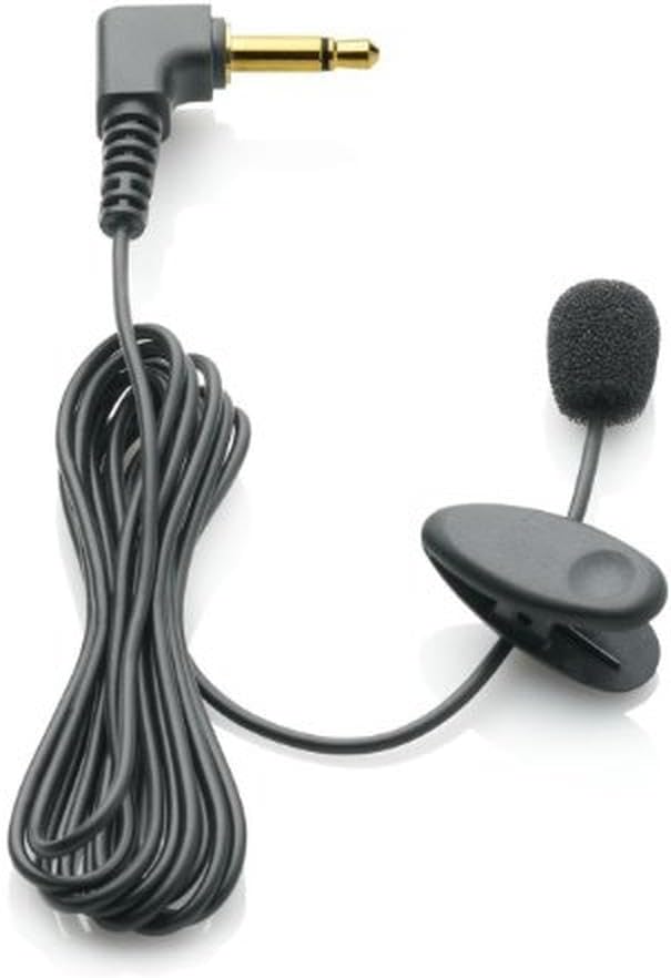 Philips LFH9173 Anclippbares Mikrofon mit 3.5 mm Klinke, Windabschirmung Krawattenclip, Kabellänge 1