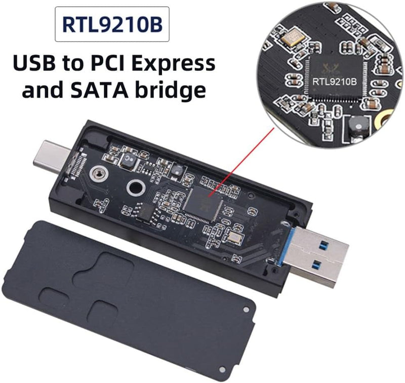 CY M.2 auf USB Adapter,NVME M-Key M.2 NGFF SATA SSD auf USB 3.0 Typ A ＆ Typ C Combo PCBA Fall 2230/2