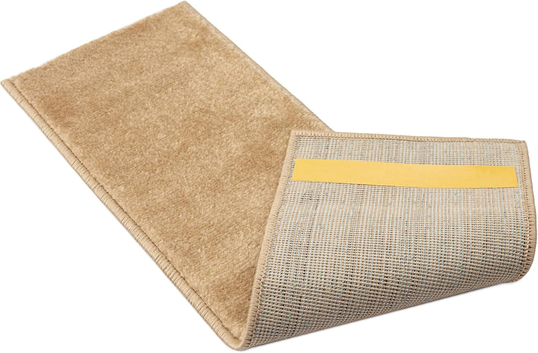 Glary Home 15er Set Stufenmatten 22cm x 71cm x 1.2cm Treppenteppich Selbstklebend / GH13A-DBE (Schli