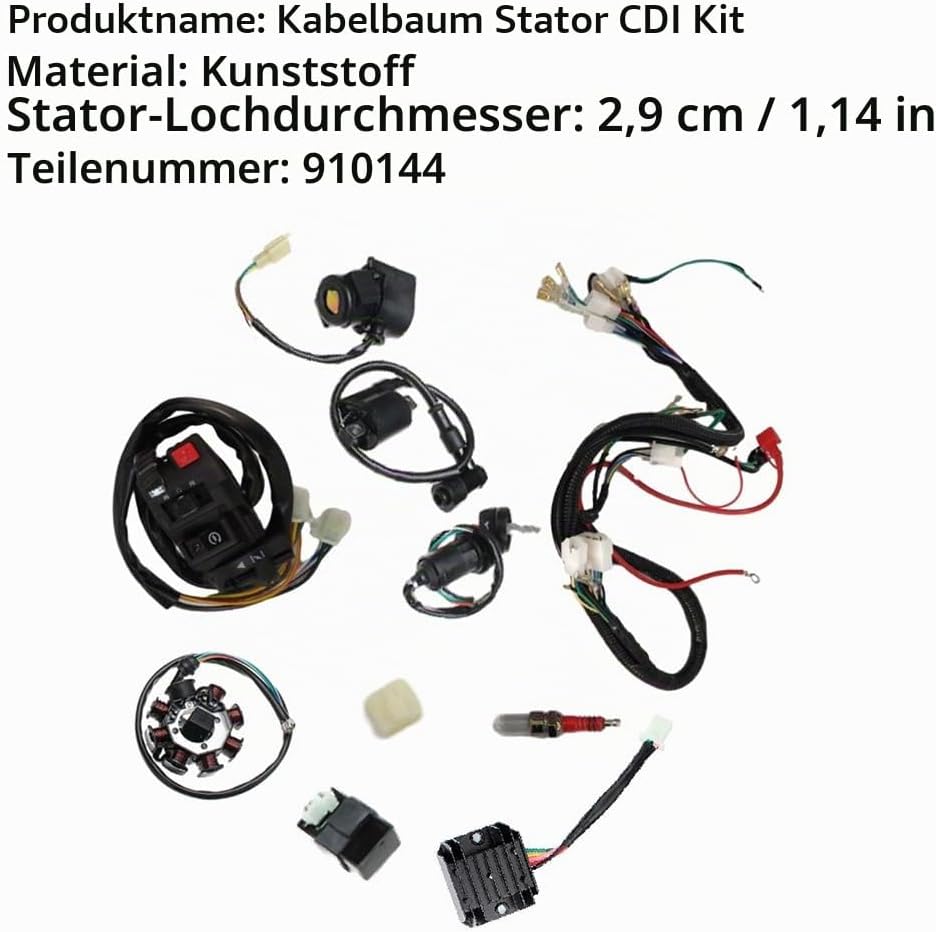 Riloer Kompletter elektrischer Kabelbaumsatz für ATV Quad 150/200/250 DC, Kabelbaum, Webstuhlkabel C