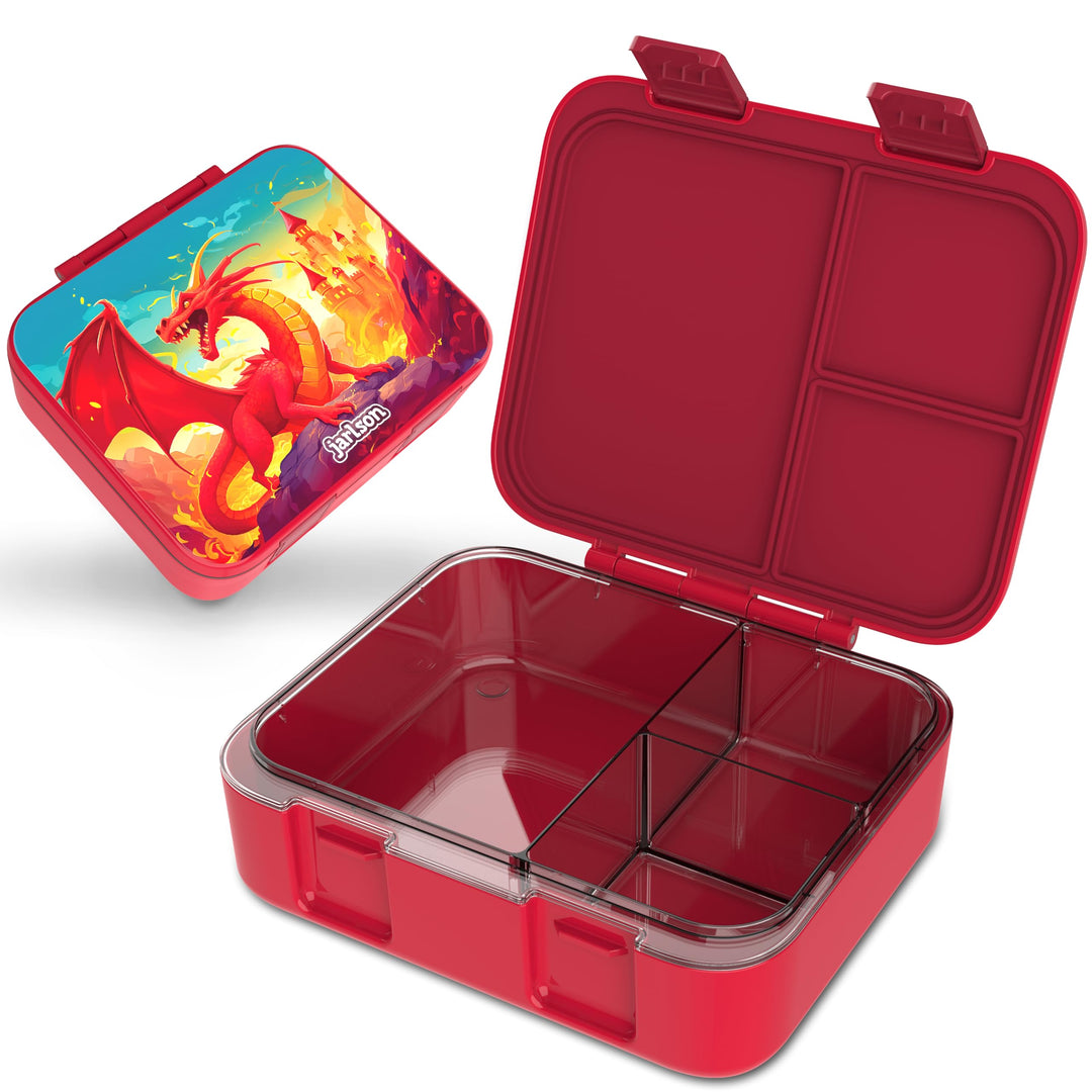 Jarlson® Brotdose Kinder mit Fächern MILI [AUSLAUFSICHER] - Bento Lunchbox für Schule, Kita & Kinder