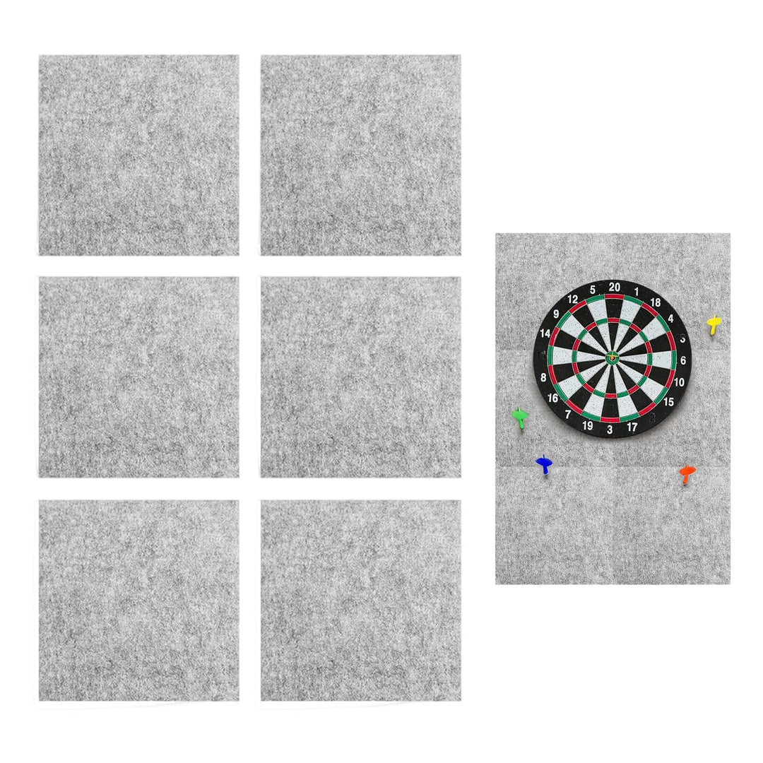 NEUSID 6 Stück Dart Wandschutz, Filz Dartboard Wandschutz Selbstklebend Gespleisst Dartscheibe Hinte