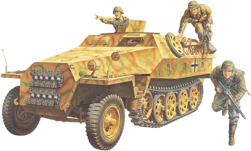 Tamiya 300035195-1:35 WWII Sonderkraftfahrzeug 251/1 Halbkettenfahrzeug Transport (4)