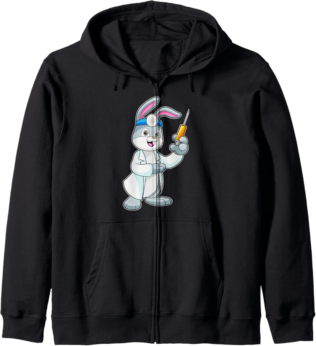 Hase Arzt Spritze Kapuzenjacke