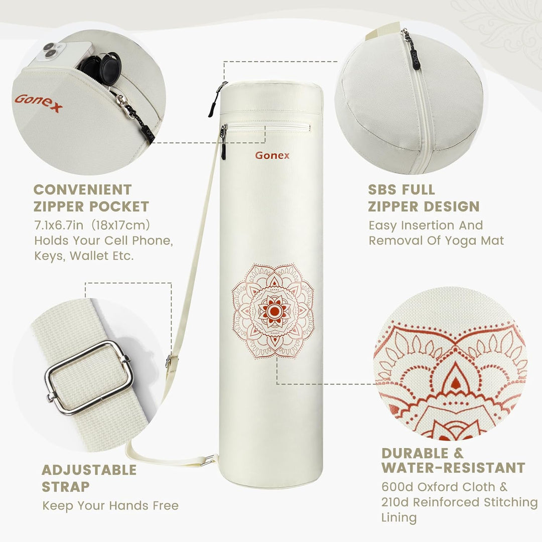 Gonex Yogatasche, Yogamatte Tasche Durchgehender Reissverschluss für Robuste wasserdichte Yogamatten