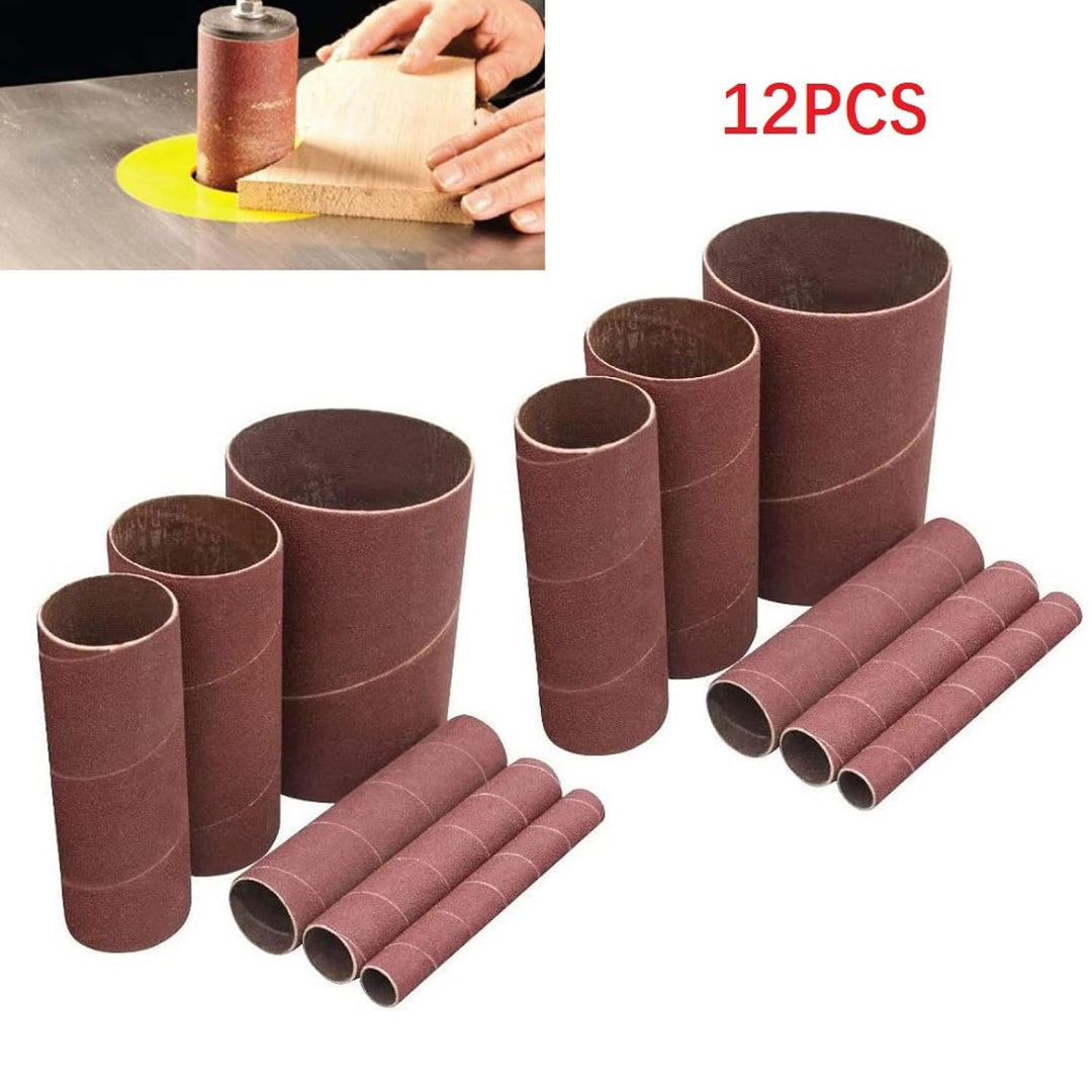 ZYWUOY 12 Stück Spindelschleiferhülsen, 11,4 cm Schleiftrommelhülsen-Set Schleifpapier Trommel Polie