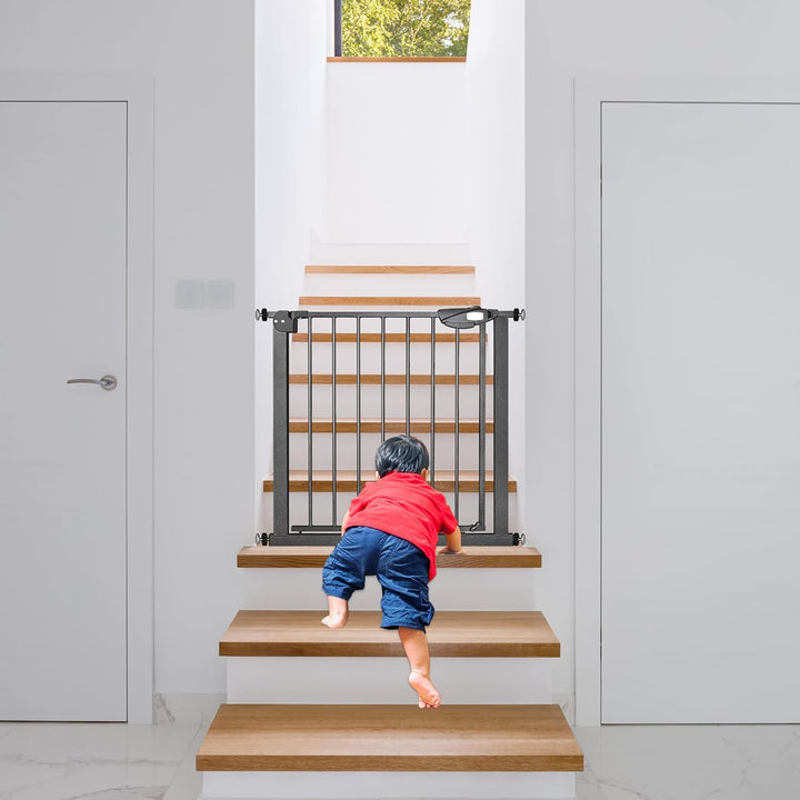 JOIEYOU Treppenschutzgitter ohne Bohren, 95-105 cm Türschutzgitter Treppengitter für Kinder und Haus