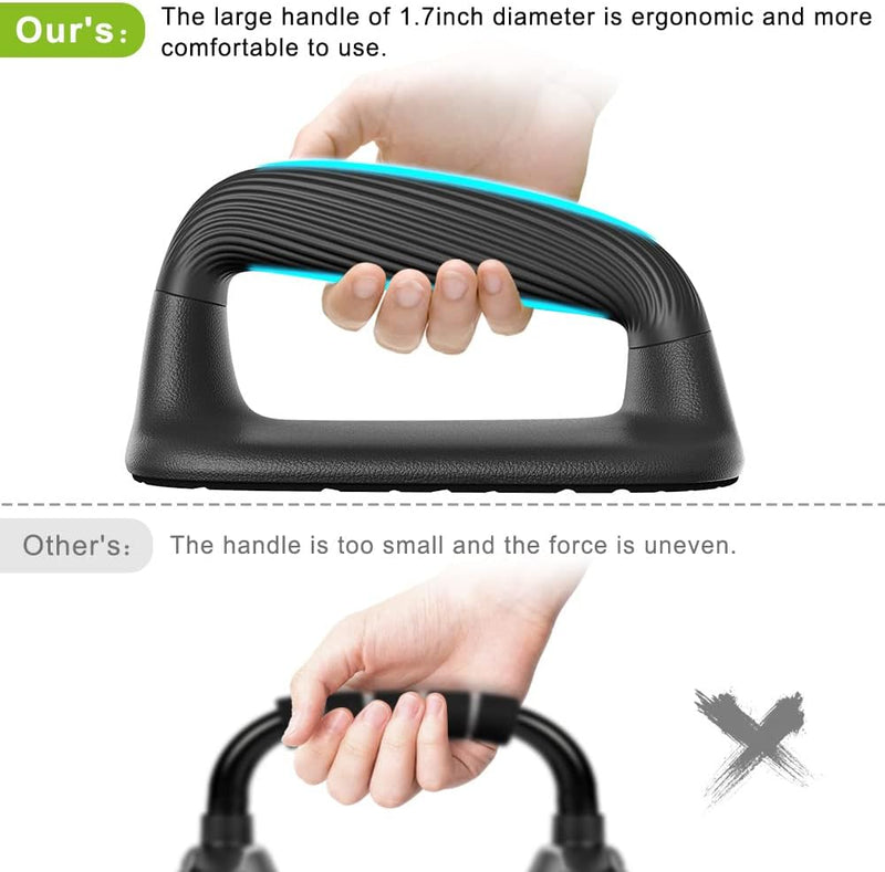 Kipika Liegestützgriffe, Push-up handles, Push-up bars aus Weichem Kunststoff, Anti-Rutsch-Polster a