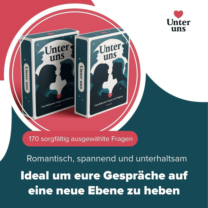 Unter Uns - Spiel für Paare zu zweit | Mit lustigen & tiefen Fragen für 2 Personen | Pärchen Geschen