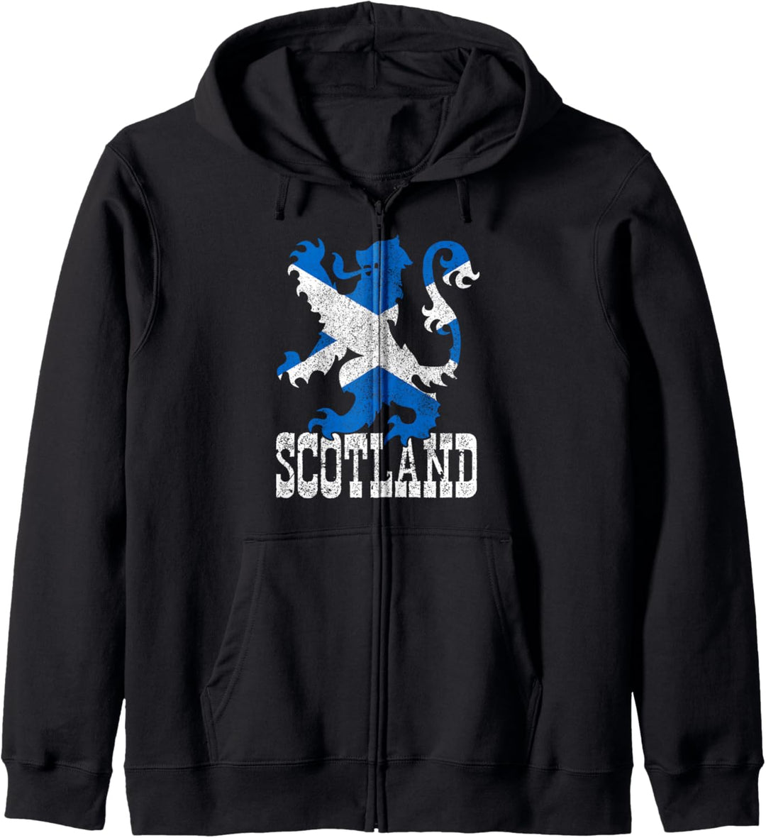 Schottland Flagge Vintage Wappen Löwe Schottisch Geschenk Kapuzenjacke