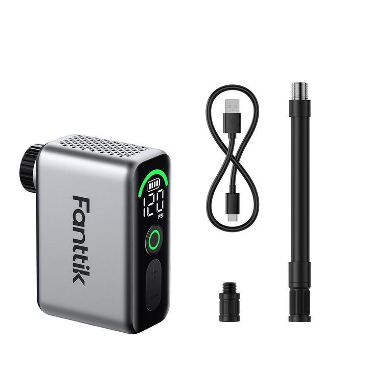 Fanttik X10 Ace Tiny Fahrradpumpe, Mini Elektrische Fahrradluftpumpe | digitaler Manometer, Auto-Sto