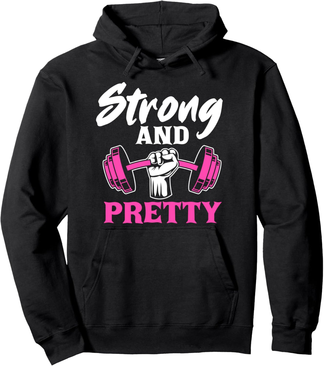 Stark und hübsch für Fitnessstudio, Fitness, Sport, Heben, Bodybuilding Pullover Hoodie