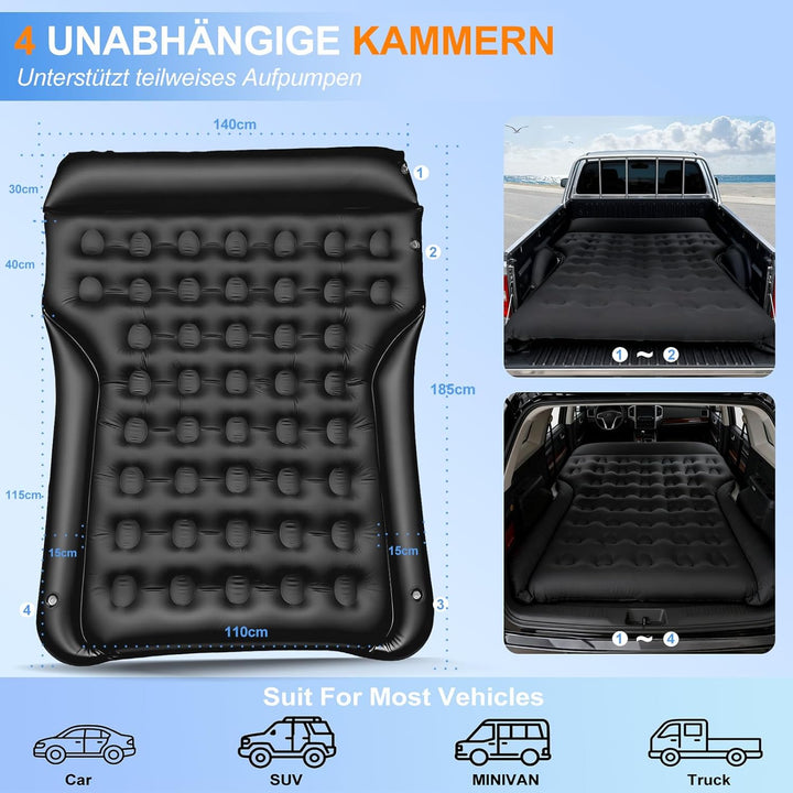 Auto Matratze - Luftmatratze Camping Bed Auto Aufblasbare Matratze für SUV MPV Minivan Kofferraum, 1