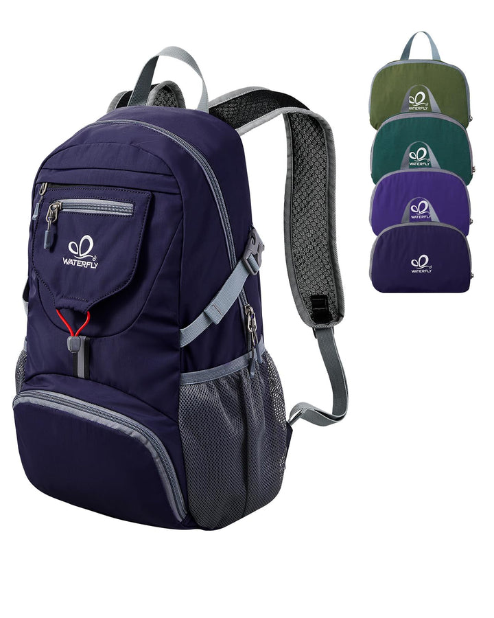 WATERFLY Ultraleicht Faltbar Klein Rucksack: 20L Leicht Packable Wanderrucksack Tagesrucksack Trekki