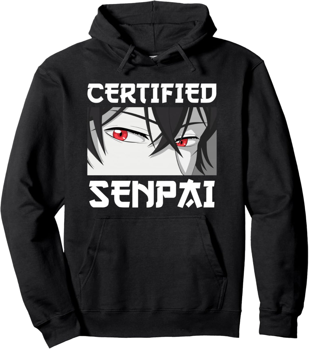 Lustiges Anime Otaku für Teenager Jungen und Weebs zertifiziert Senpai Pullover Hoodie