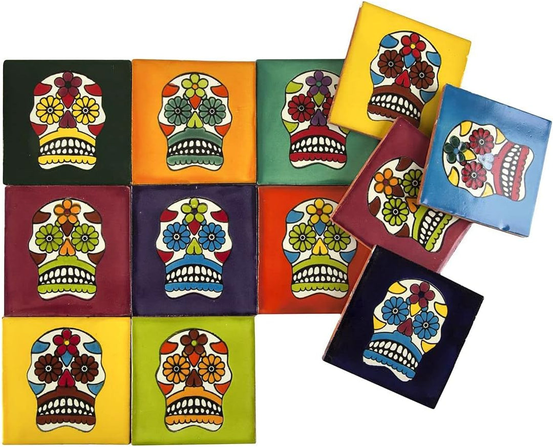 Cerames Mexikanische Keramische Fliesen Calaveras - 30 dekorative mexikanische mosaik fliesen für Ba