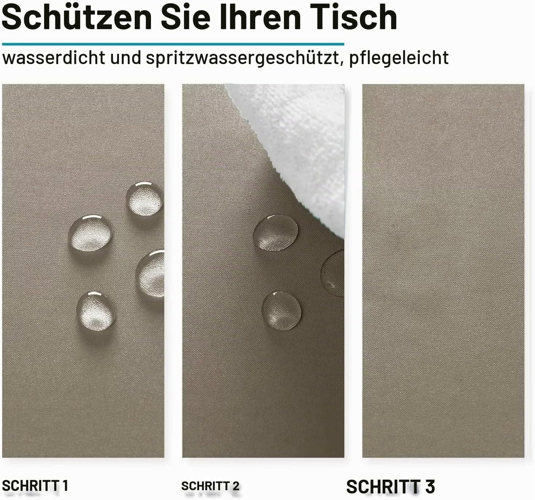 Hiasan Glatt Tischdecke Fleckenabweisend Tischtuch mit Lotuseffekt Leicht Wasserabweisend Tischwäsch