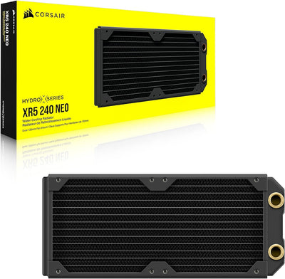 Corsair Hydro X Series XR5 240 mm NEO Radiator für Wasserkühlung – Kupferkanäle – Optimiert für Gerä