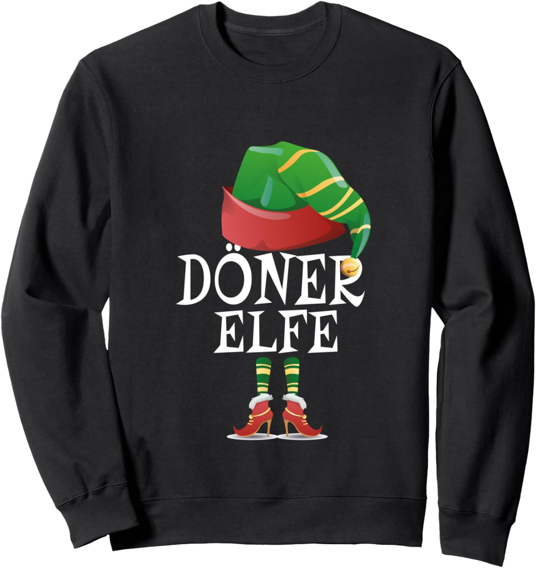 Döner Elfe lustiges Weihnachtsdesign Dönerbude Sweatshirt