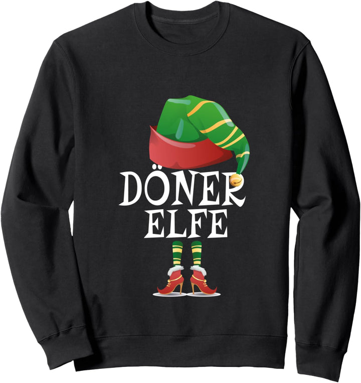 Döner Elfe lustiges Weihnachtsdesign Dönerbude Sweatshirt