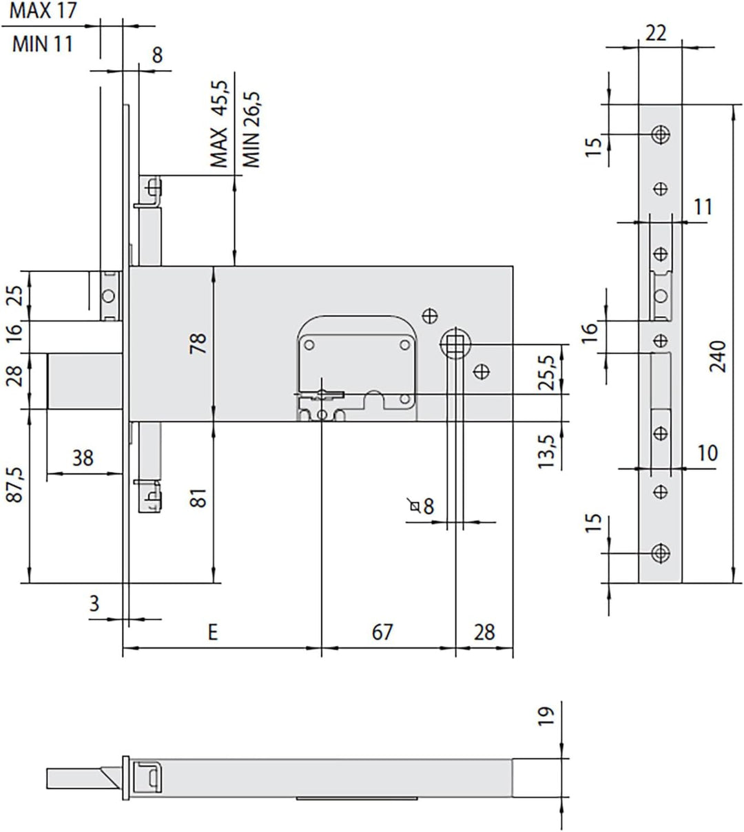 Cisa 5735790 57357-90 Türschloss SCROCCO