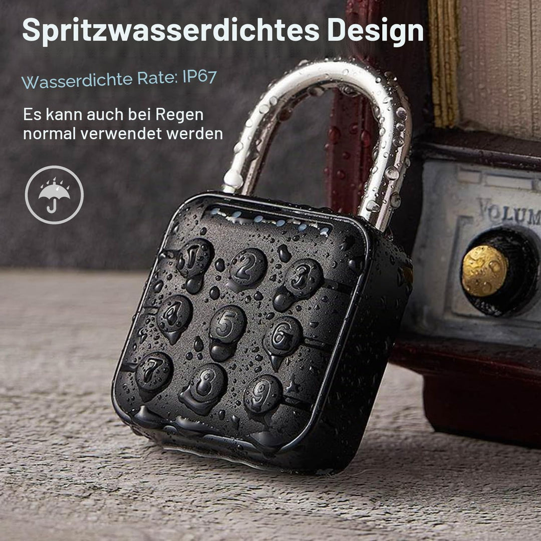6 Stellig Schwer Zahlenschloss, Vorhängeschloss mit Zahlencode, IP67 Wasserdicht Hohe Sicherheit Loc