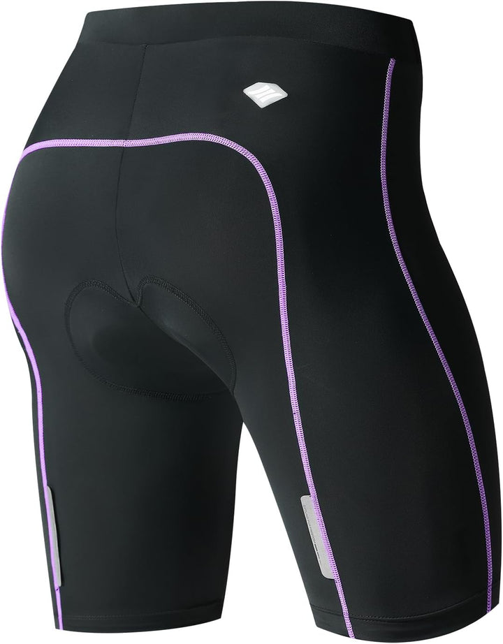 Santic Fahrradhose Damen Gepolstert Kurz Radlerhose Gepolstert Schnelltrockende mit Sitzpolster 3D b
