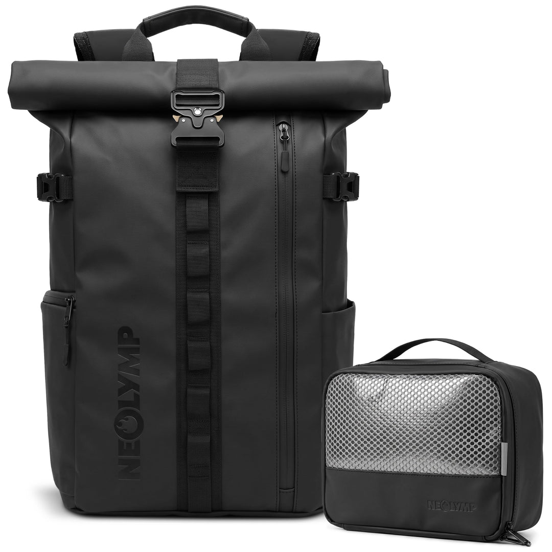 NEOLYMP Rucksack Herren &amp; Damen - wasserdichter Rolltop Backpack mit grossem Laptopfach, Wet Case &amp;