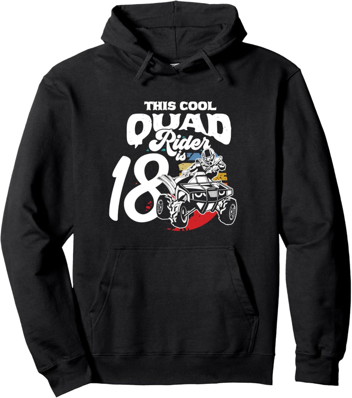 18. Geburtstag Geschenk Quad Fahrer ATV 4x4 Jungs Kinder Pullover Hoodie