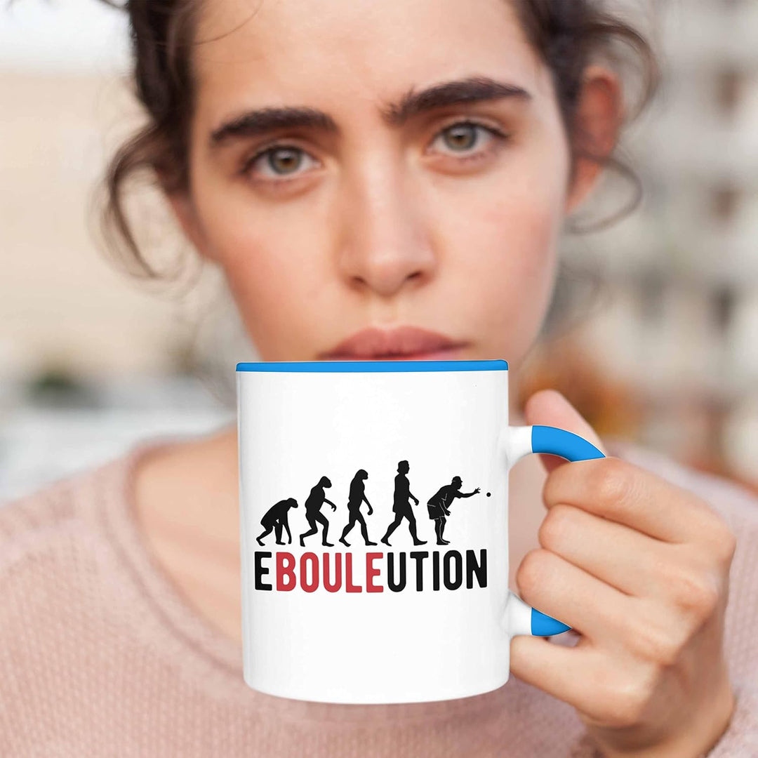 Trendation - Boule Tasse Geschenk Ebouleution Pétanque Boule-Spieler Geschenkidee Spruch (Blau), Bla