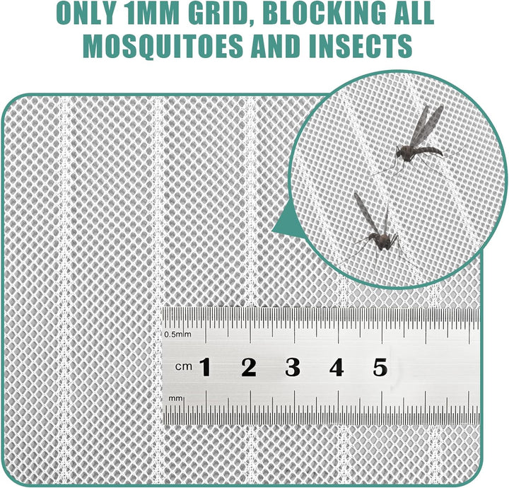 Fliegengitter Balkontür 100x220, JOY2SEE Fliegengitter tür Weiss, Schutz für Ihre Familie 100x220cm