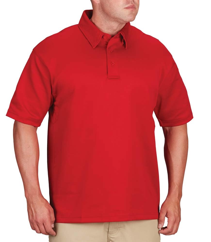 Propper Herren Men’s I.c.e. Performance Polo-Short Sleeve Poloshirt, Rot/Ausflug, Einfarbig (Getaway