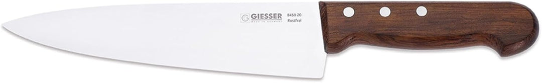 GIESSER seit 1776 - Made in Germany - Kochmesser mit Holzgriff rutschfest Kotibe, 20 cm, rostfrei, s