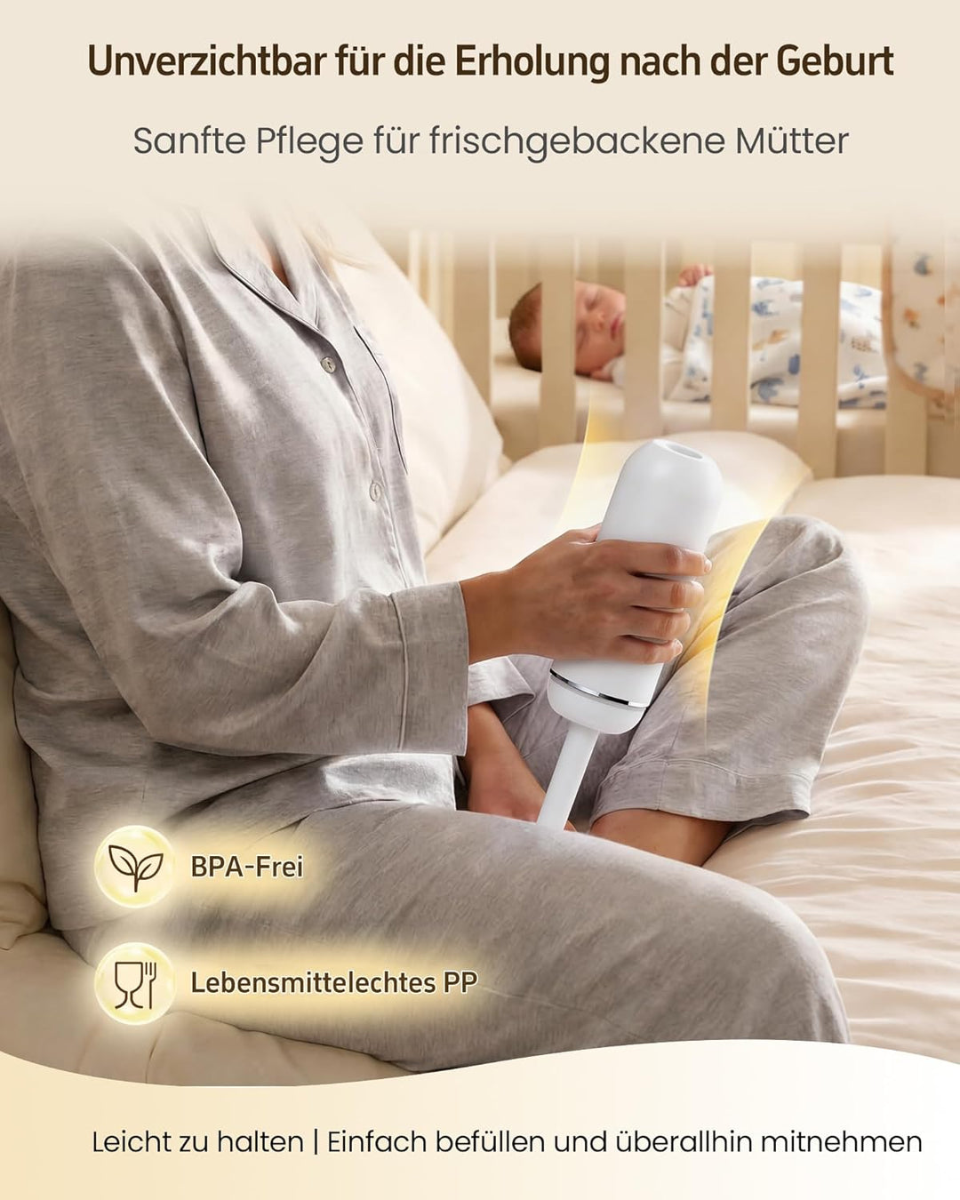 Tragbares Reise Po Dusche mit Einziehbarer Düse | BPA-free Podusche &amp; Intimdusche für Frau und Mann