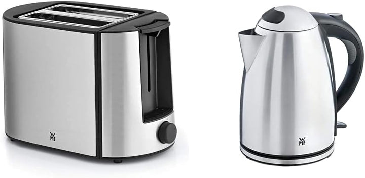 WMF Bueno Pro Toaster Edelstahl, Doppelschlitz Toaster mit Brötchenaufsatz, 870W & Stelio Wasserkoch