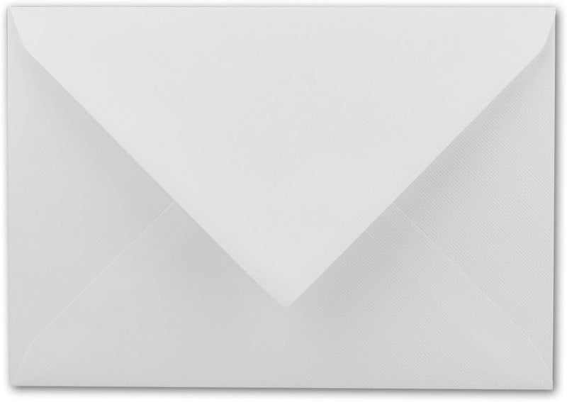 100x Briefumschläge DIN C5-16,2 x 22,9 cm - Weiss mit gerippter Struktur - 100 Gramm pro m² - Kuvert