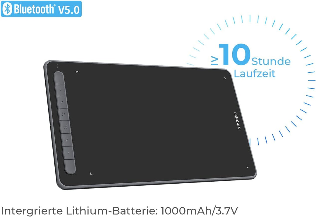 XP-PEN Deco LW 10"x6" Grafiktablett Bluetooth Zeichentablett X3 Smart Chip Tilt mit batterielosem St