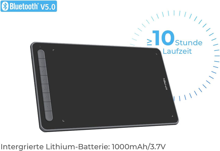 XP-PEN Deco LW 10"x6" Grafiktablett Bluetooth Zeichentablett X3 Smart Chip Tilt mit batterielosem St
