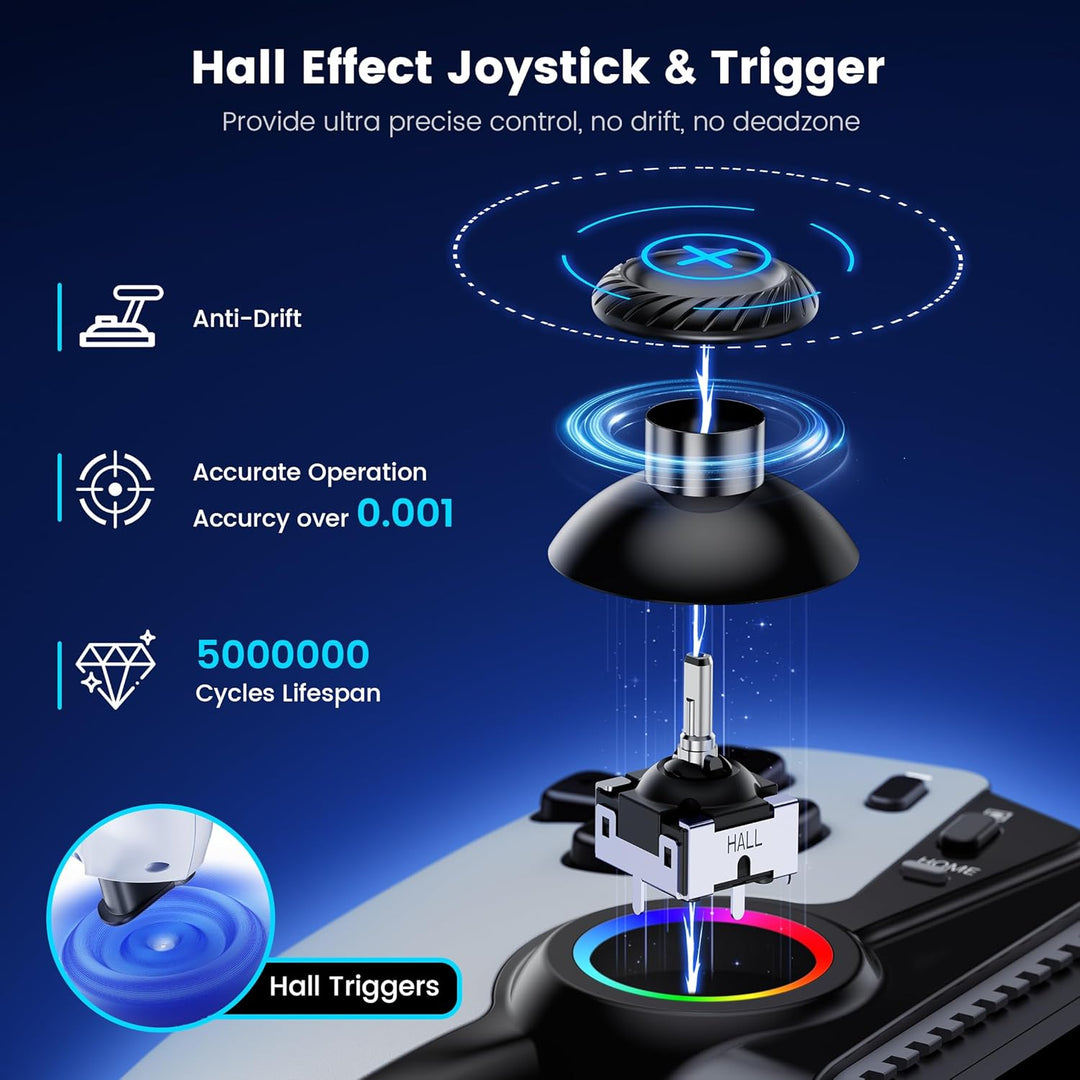 Bluetooth Handy Controller für PS Remote Play, Smartphone Controller für iPhone/Android mit Hall-Eff